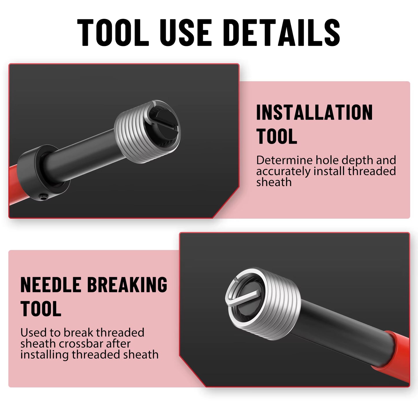 131 Piece Thread Repair Tool Kit Set, Metric M5 M6 M8 M10 M12 With HSS Drill Thread