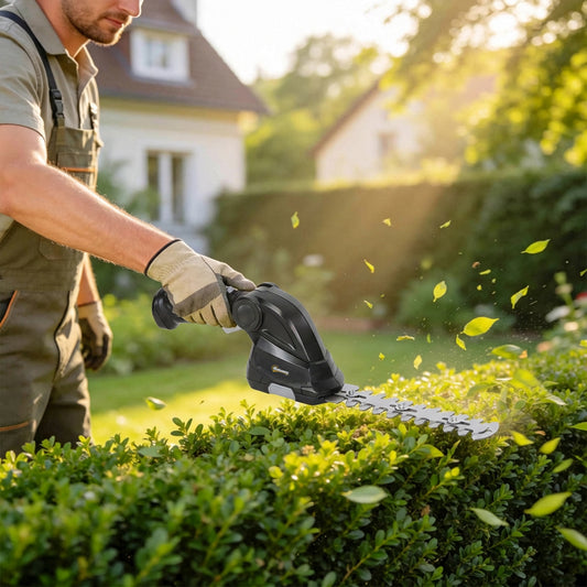 Outsunny 2-in-1 Cordless Hedge Trimmer & Grass Shear with 7.2V 2 x Rechargeable 2000mAh Batteries, 2 Changeable Blades