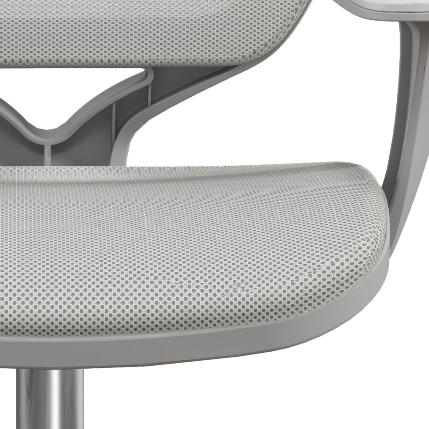 Vinsetto Office Chair, Breathable Mesh Swivel Desk Chair with Adjustable Height and 360° Swivel Security Wheels, Grey / Pink