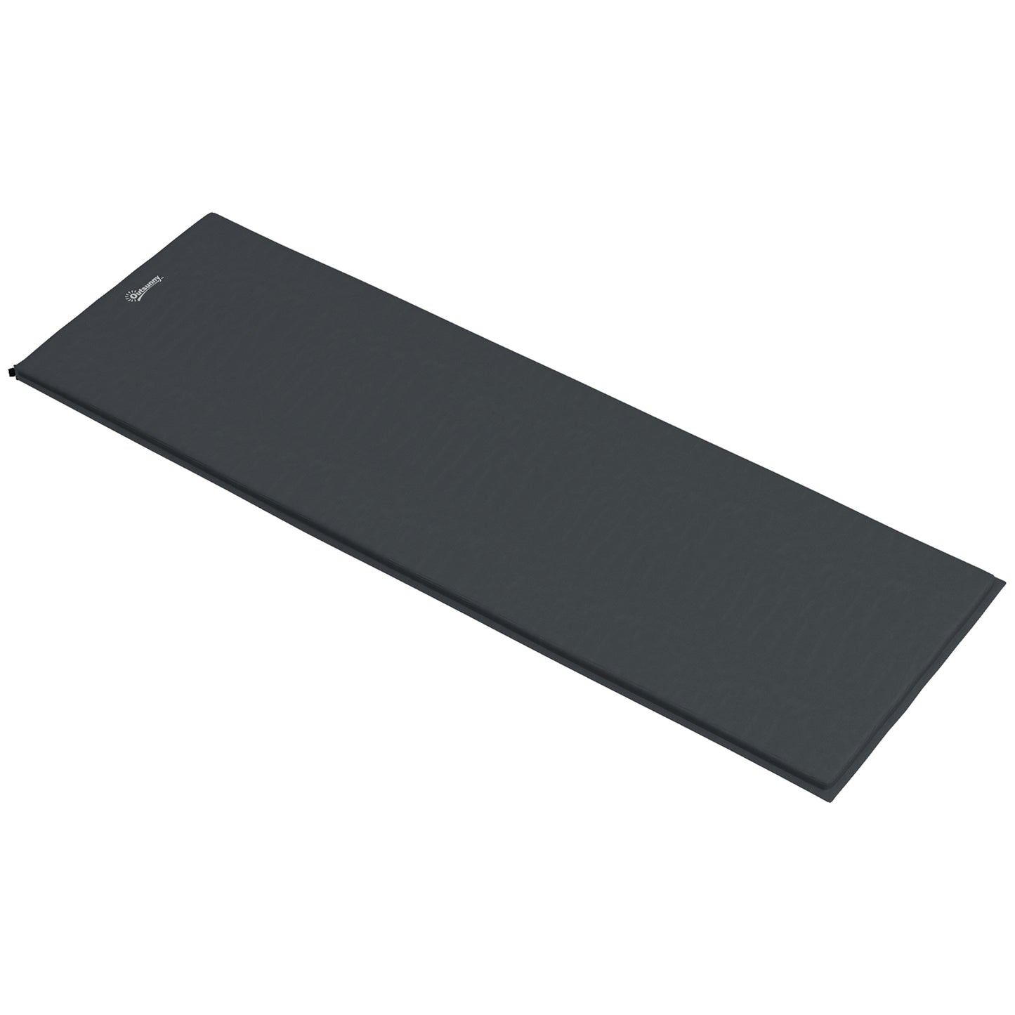 Outsunny Single Inflatable Mattress Sleeping Pad, Self-Inflating, Grey