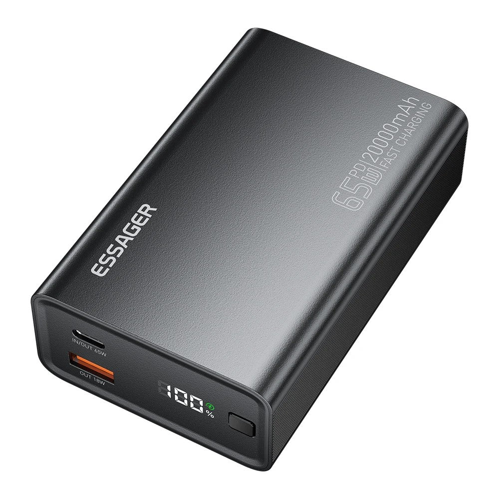 Essager 65W Power Bank 20000mAh PD Fast Charging Portable Battery Charger 3 Output Ports for iPhone