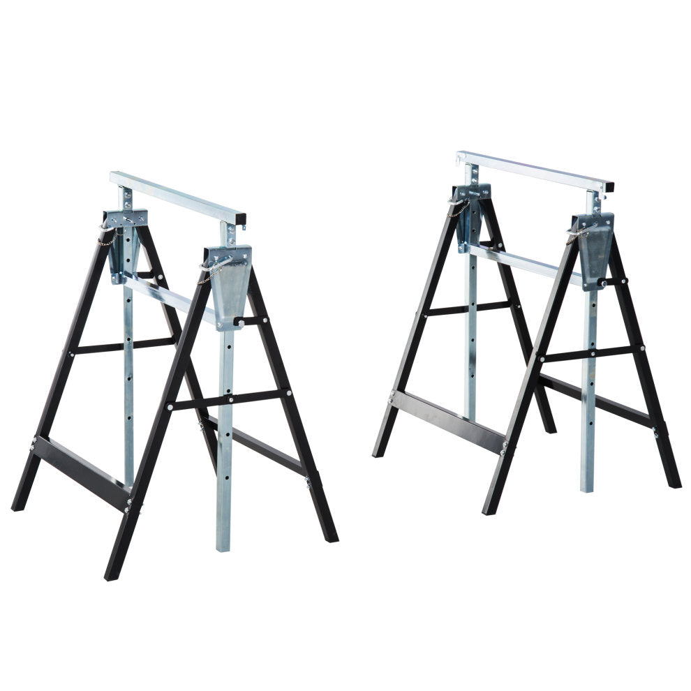 Steel Builders Workers Twin-Set Telescopic Trestle Stand Assist Blue / Black