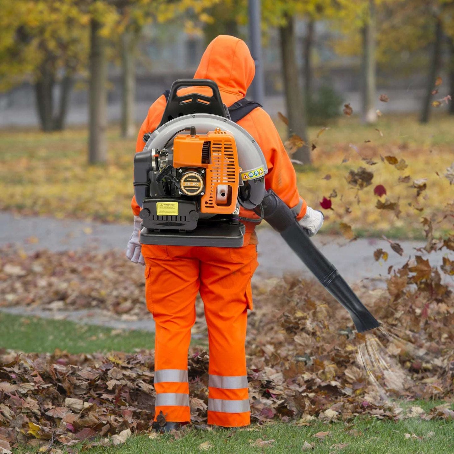 2-Stroke Petrol 63CC Backpack Leaf Blower Gas Powered Commercial Grass Lawn Blower