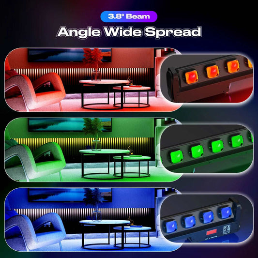 250W RGBW Swing Dot Beam LED Wall Wash Stage Light Effect 7/13/43CH Channel for Home DJ Party KTV Clubs Bar Wedding