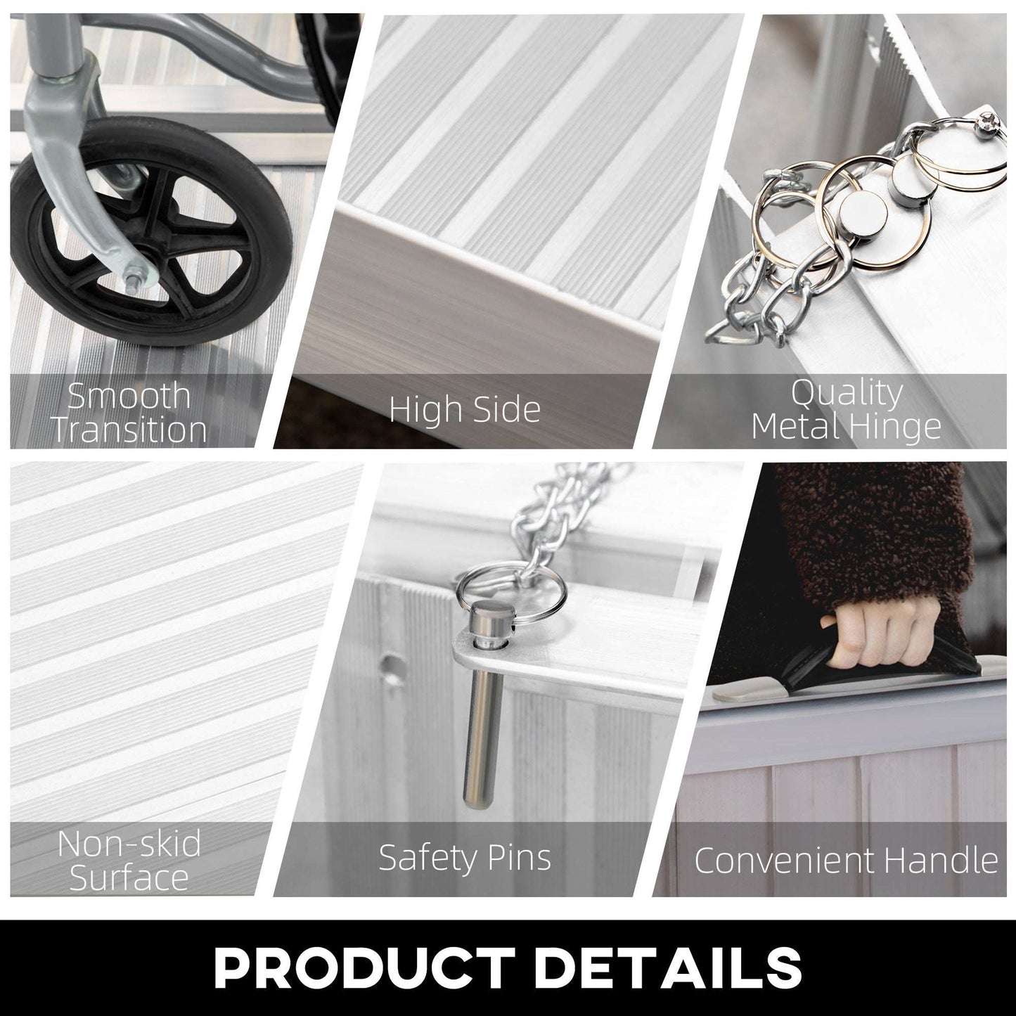 3ft Folding Aluminium Wheelchair Ramp Scooter Portable Mobility Assist Suitcase Access Aid Disabled