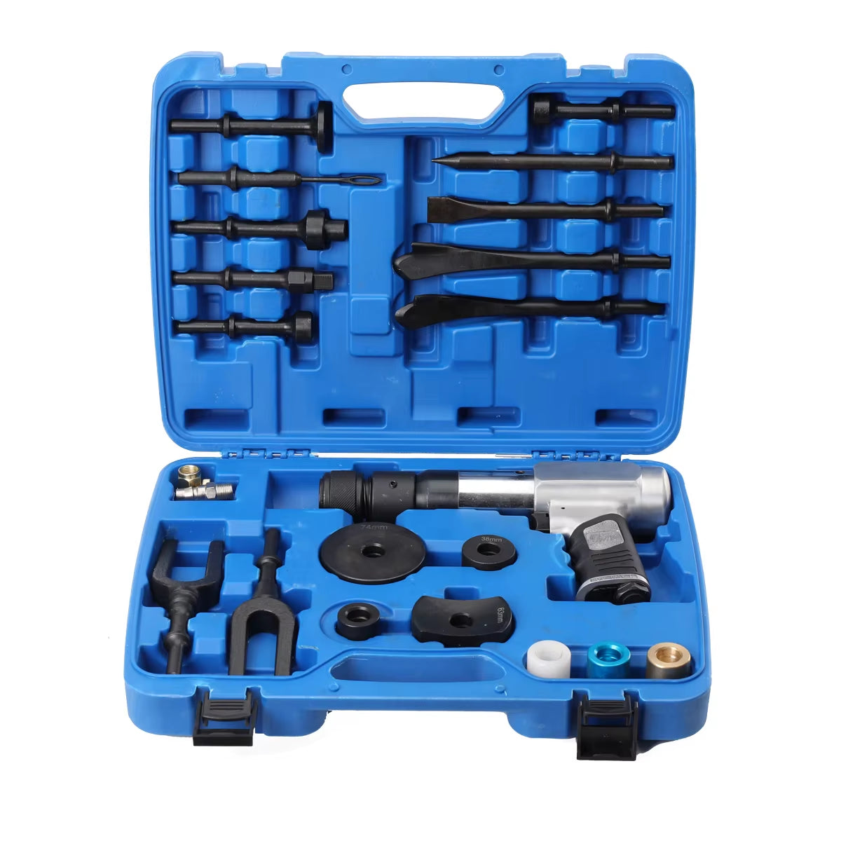 Ball Joint Disassembly Hammer Air Hammer Tool Set 16Pcs Pneumatic Hammer Kit for Motor Vehicles and Workshop Cars