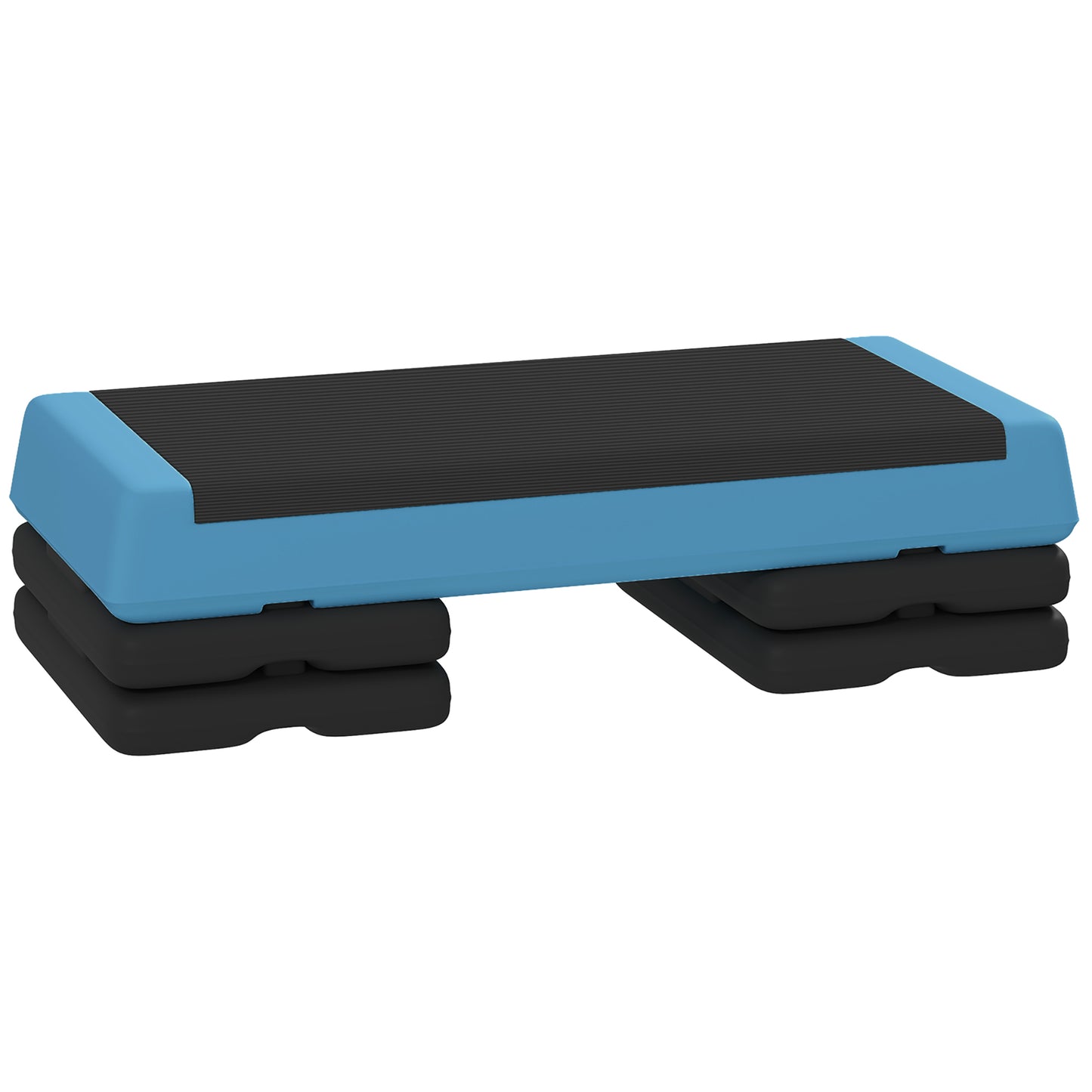 SPORTNOW Fitness Stepper, 3-Height Adjustable Aerobic Step, Non-Slip Exercise Step Board for Home Gym Office Workout, 10.5cm, 15.5cm, 20.5cm