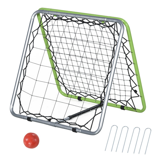 Angle Adjustable Both Side Rebounder Net Goal Training Set Football Soccer Baseball Basketball Daily Training