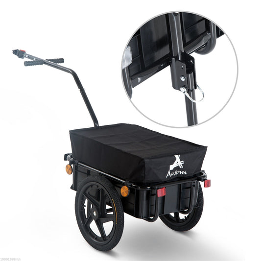 Bicycle Bike Cargo Trailer Steel Carrier Storage Cart Wheel Runner For Shopping