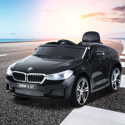 Kids Electric Ride On Sports Car 6V Licensed Bmw 6Gt With Remote-Black
