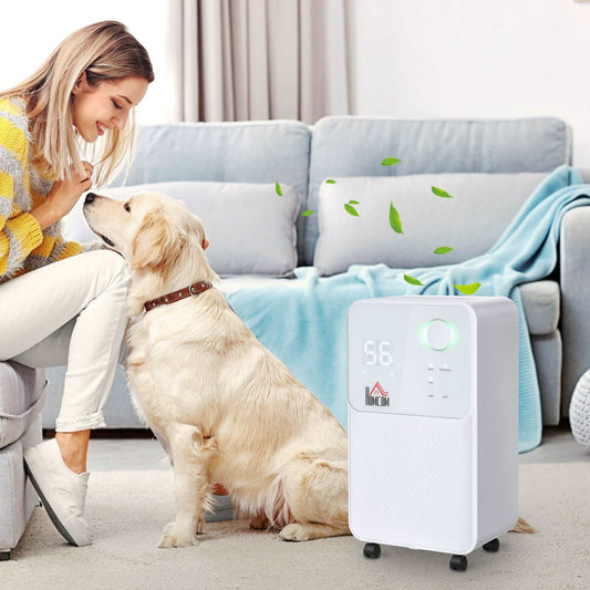 12L/Day 2000ML Portable Quiet Dehumidifier for Home Laundry Room Bedroom Basement, Electric Moisture Air De-Humidifier with 4 Modes