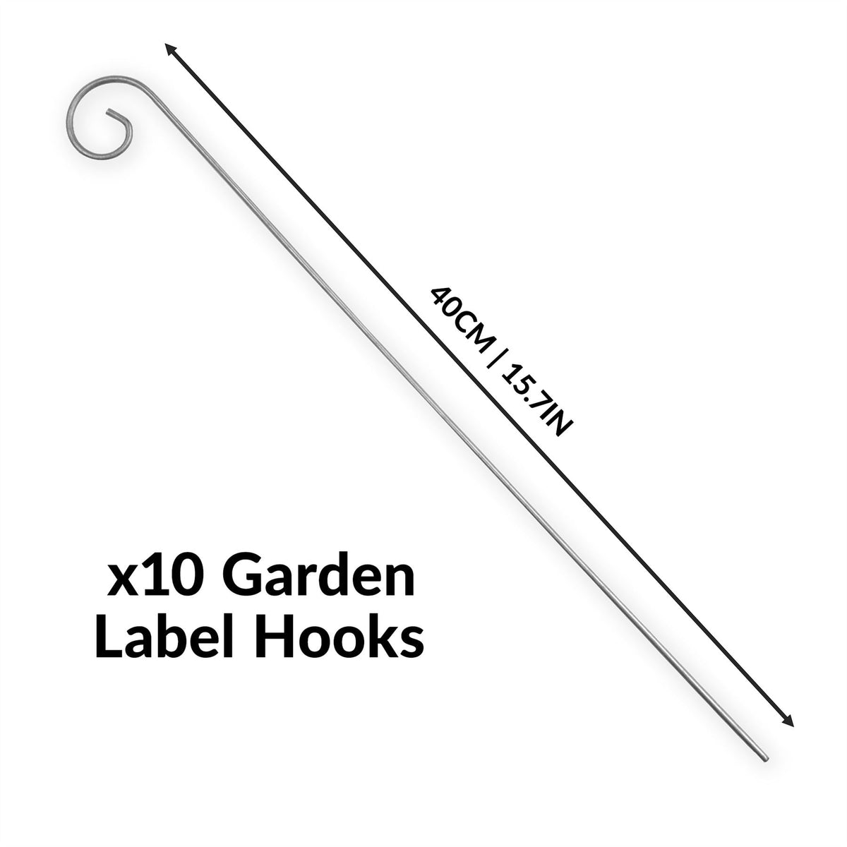 Maison & White Hanging Slate Plant Labels | Set of 10 | 10 × 7cm Garden Signs | 40cm Stainless Steel Hooks & Chalk Included