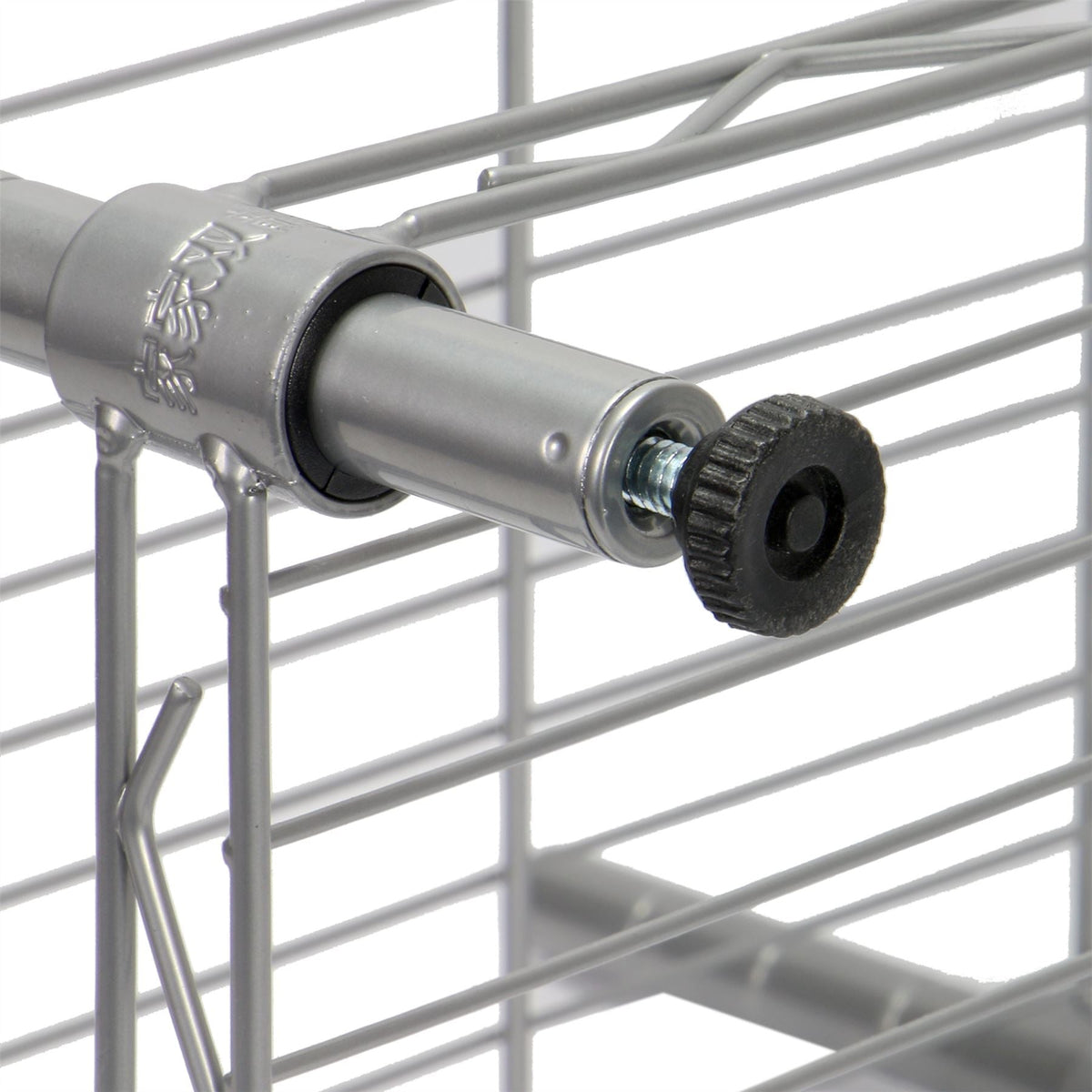 Maison & White 4-Tier Steel Shelving Unit | Silver-Tone Open Wire Storage Rack | Adjustable Shelves & Levelling Feet