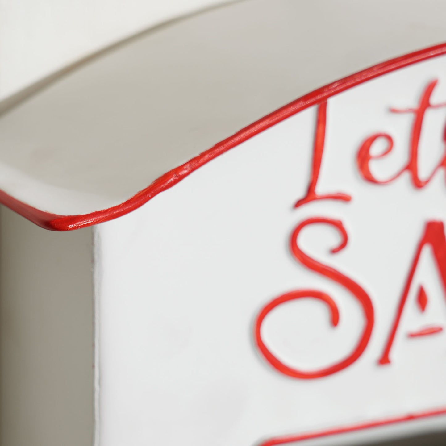 Post Box Letters to Santa Mailbox, Wall Mounted Postbox, Christmas Decoration for Indoor and Outdoor, White