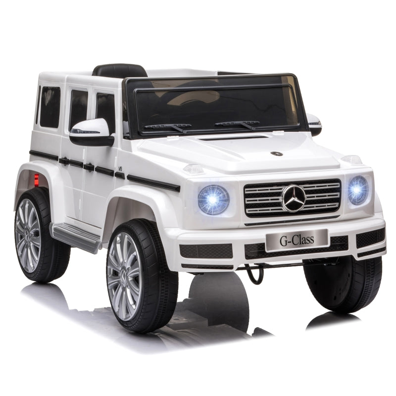 Mercedes Benz G500 Battery Powered Kids Electric Ride on Car Toy with Parental Remote Control Music Lights MP3 Suspension Wheels 12V