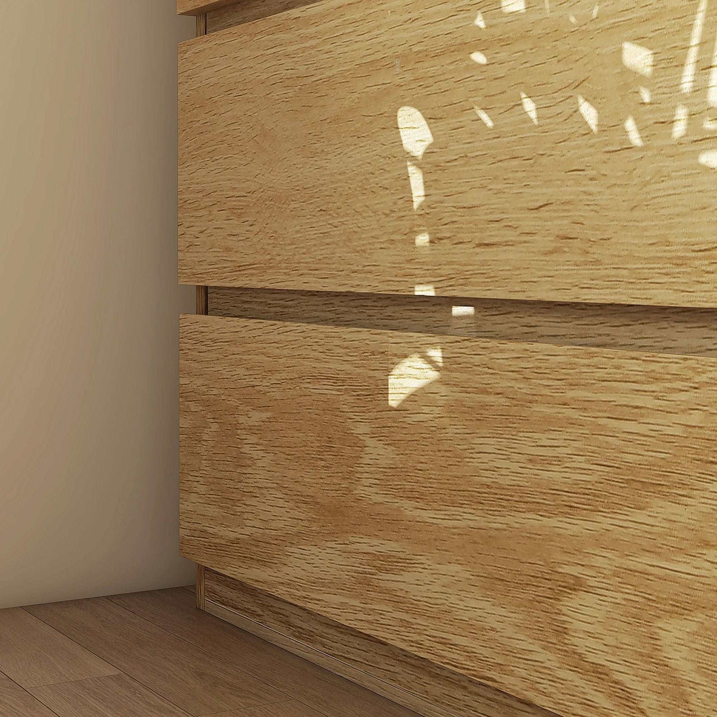 180cm Tall Bookcase with Storage, Free Standing Bookshelf with 3 Shelves and 3 Drawers, Display Cabinet for Living Room, Home Office, Bedroom, Oak