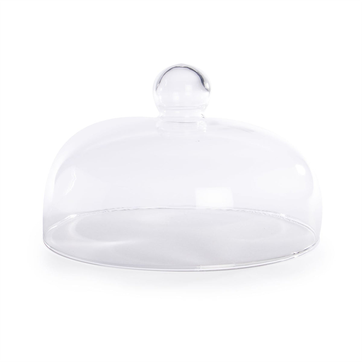 Maison & White White Ceramic Cake Stand with Glass Dome | 26.5cm Pedestal Display | For Cakes up to 24cm