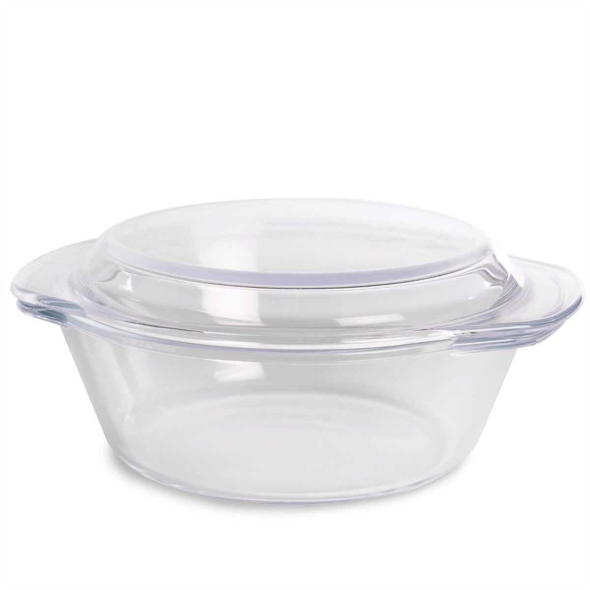 Maison & White Borosilicate Glass Cooking Dishes Set of 3 with Lids | Carry Handles | Oven Microwave Freezer Dishwasher Safe | Small Medium Large | Casserole Baking Roasting | 2-Year Warranty