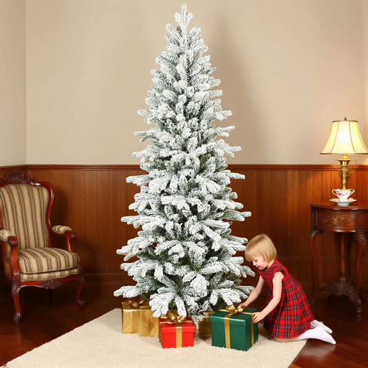 6ft Flocked Artificial Christmas Tree