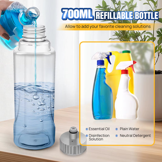 Wet and Dry Spray Mop Floor Wiper with Spray Function with 3 Wiper Pads and Window Scraper, 360° Rotating Mop 700Ml