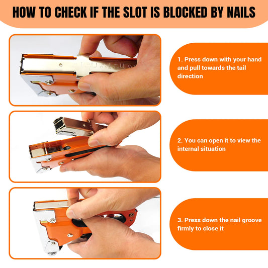 Staple Gun, 3-In-1 Upholstery Manual Brad Nailer Kit with Stapler Remover for Woodworking Furniture DIY, 3000 Staples