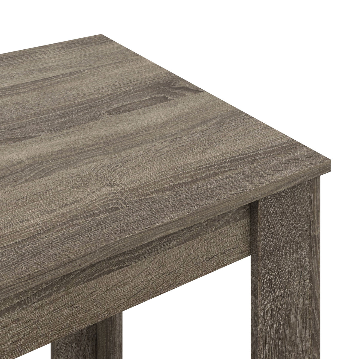 3 Piece Dining Table & 2 Bench Set | 110 x 70cm Table | Tuck-Under Seating for Up to 4 | Grey Wood Effect
