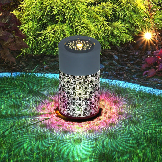 30 cm Tall Garden Waterfall Fountain with LED Lights and Pump, Garden Water Feature Water Fountain with Adjustable Flow and Cut-out Design