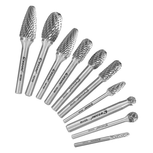 EZARC Tungsten Carbide Rotary Burr Bit 1PC Metalworking Double Cut Rotary File Milling Cutter Head Grinding Carbide Burr Tool