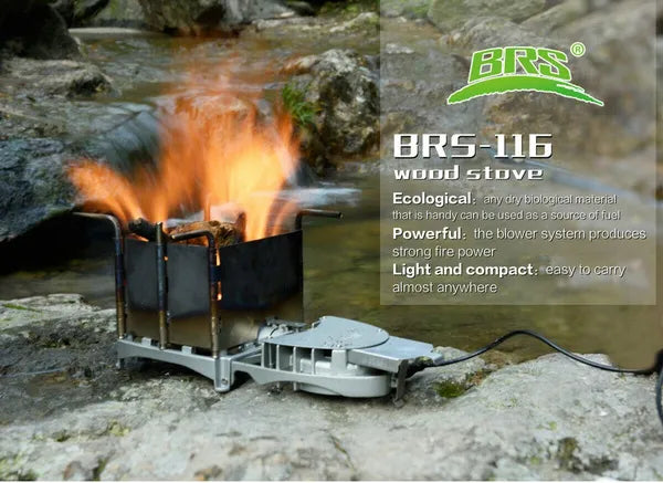 BRS 6000W Outdoor Wood Wood Burning Foldable Firewood Furnace Charcoal Cooker BBQ Electronic Blower