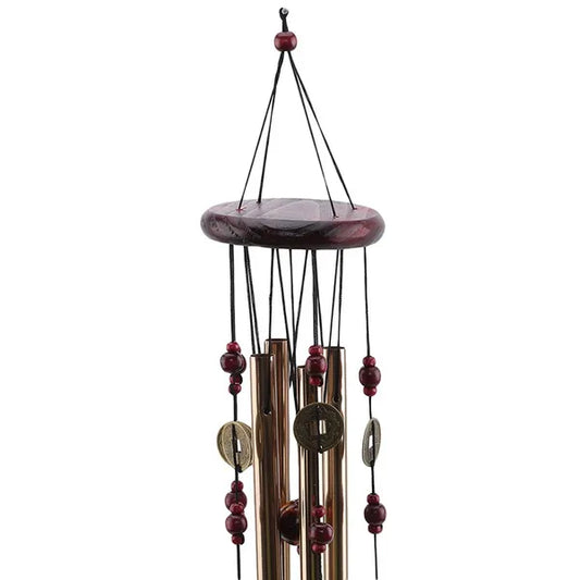 Solid Wood Bronze Wind Chimes Metal Multi-tube Anti-rust Natural Sound Ornaments