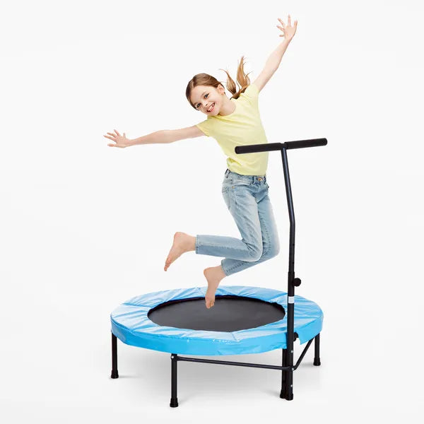 Trampoline Rebounder Adjustable Jumper, 40" Blue