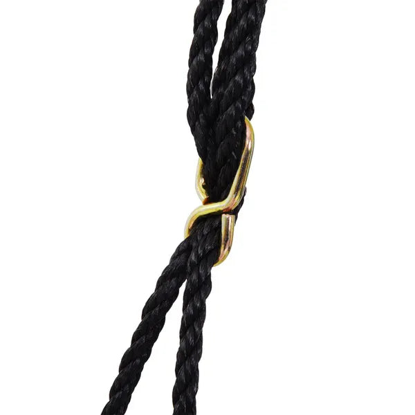 60Cm Kids Hanging Tree Swing Nest Seat Metal Frame Backyard Playground Black