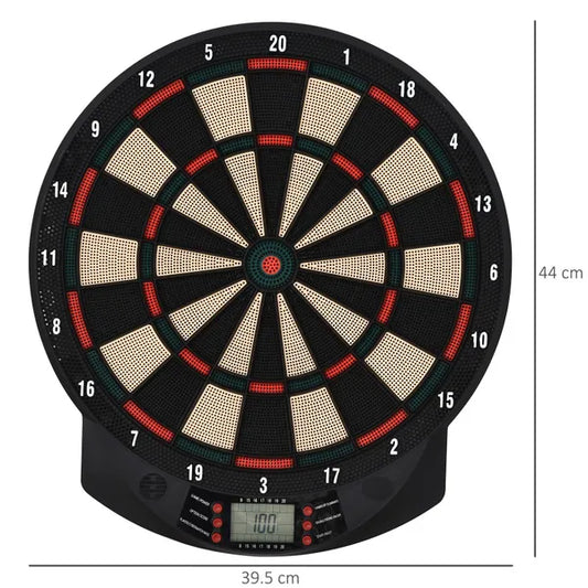 Plastic Electronic Dartboard With 6 Darts Game Black