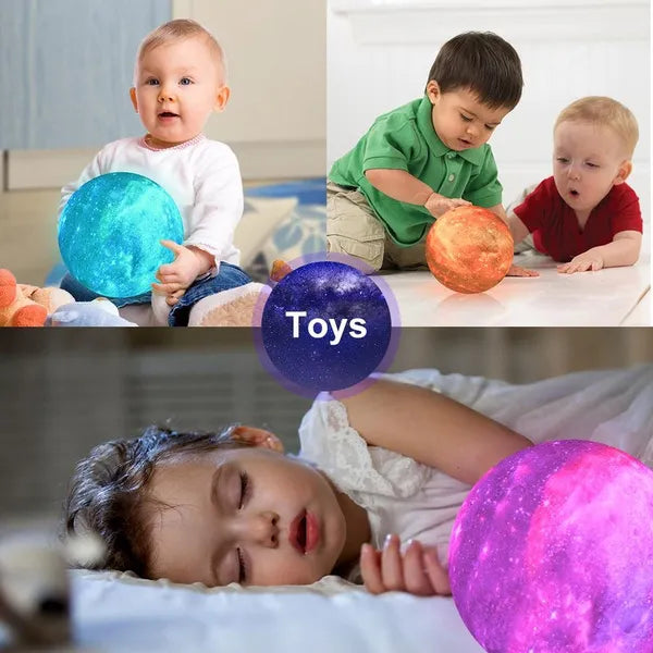 LED Galaxy Moon Lamp Moon Night Light Kids Night Light 16 Colour Change Touch and Remote Control Galaxy Light