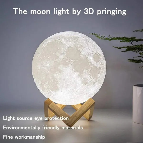 LED Galaxy Moon Lamp Moon Night Light Kids Night Light 16 Colour Change Touch and Remote Control Galaxy Light