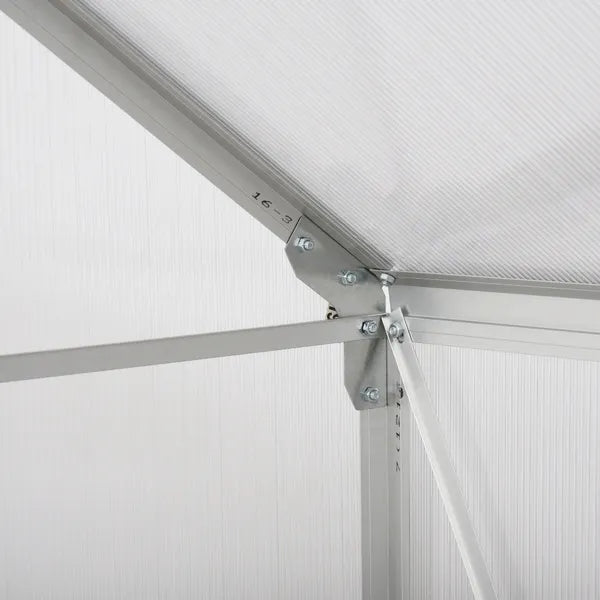 Outsunny Walk-in Greenhouse Polycarbonate Panels Aluminium Frame W/ Sliding Door Adjustable Window Inner Area Plant Flower Grow, 6 X 4 Ft