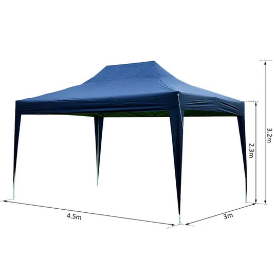 Outdoor 3 X 6M Garden Heavy Duty Water Resistant Pop Up Gazebo Marquee Party Tent Wedding Canopy Awning-Blue