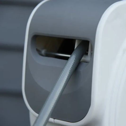 DURHAND Retractable Air Hose Pipe Reel Auto Self-Winding Wall Mounted 1/4" 10m+90cm