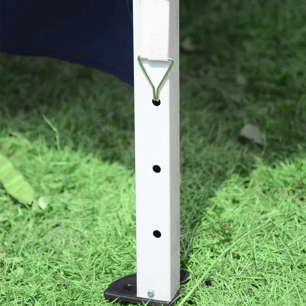 Outsunny Pop Up Water Resistant Gazebo - 3m x 3m - w/ Carry Bag - 2 Walls 2 Windows