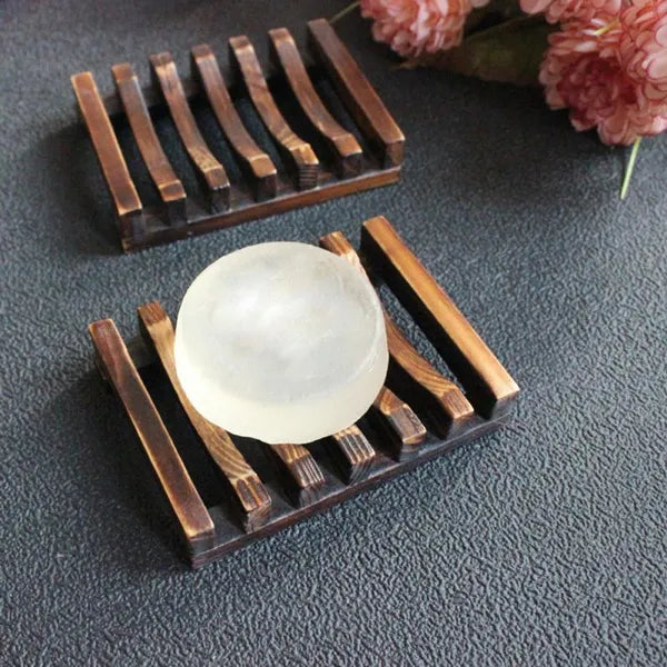 Natural Wooden Soap Dish Wood Soap Storage Soap Rack Plate Box Container For Bath Shower