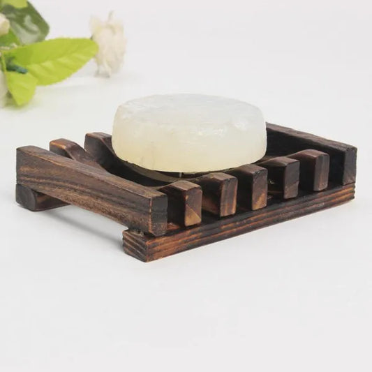 Natural Wooden Soap Dish Wood Soap Storage Soap Rack Plate Box Container For Bath Shower