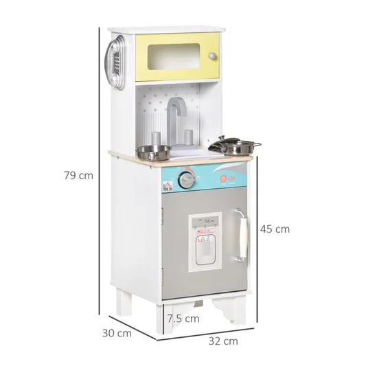 Kids Kitchen Play Cooking Toy Set With Sink, Telephone, Gift For Boys & Girls