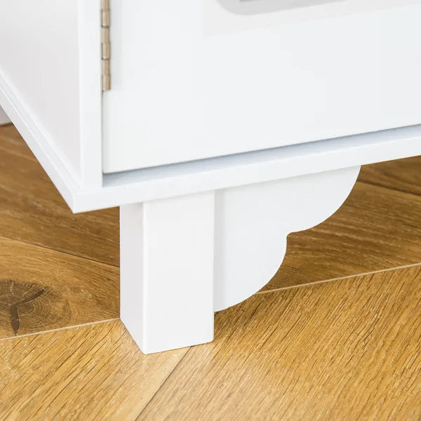 Kids Kitchen Play Cooking Toy Set With Sink Cooking Bench for 3-6 Years Old White