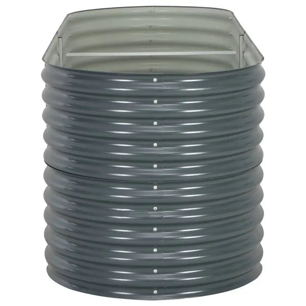Garden Raised Bed 240x80x81cm Galvanised Steel Grey Fruit Veg Herbs Flower Pot Planter