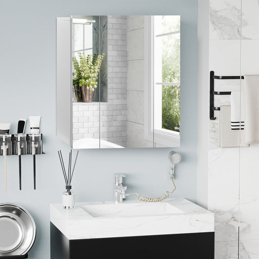 Kleankin Wall Mounted Mirror Cabinet - White