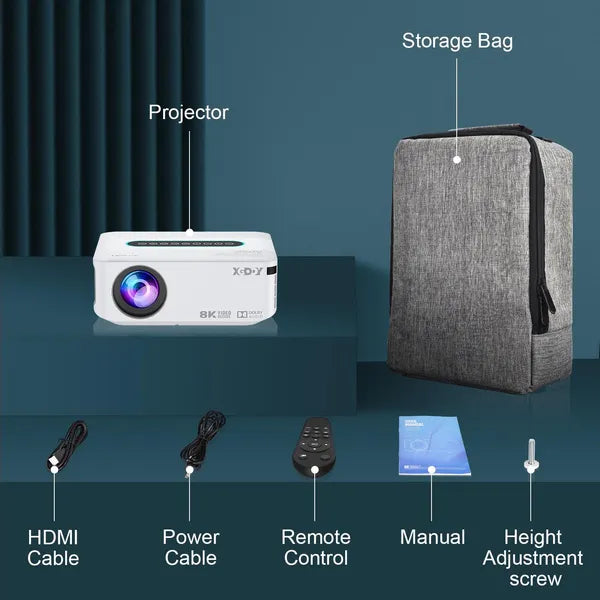 XGODY Smart Projector Native 1080p Android 9.0 5G WiFi HD Projector Support 4K