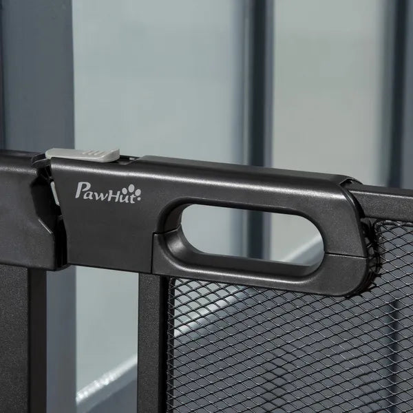 Pressure Fit Safety For Doors Hallways And Stairs Pet Barrier Dog Gate With Auto Close Double Locking Openings 75-82 cm
