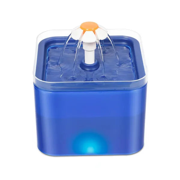 Cat Small Dog Waterfall Water Drinking Fountain Bowl 67oz/2L Ultra Quiet Pump With LED Light Three Ways To Drink Automatic