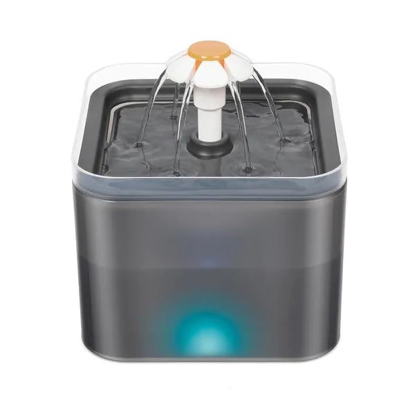 Cat Small Dog Waterfall Water Drinking Fountain Bowl 67oz/2L Ultra Quiet Pump With LED Light Three Ways To Drink Automatic