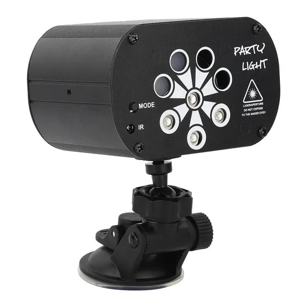 UV Stage Laser Projector - 480 Adjustable Patterns & Sound Activated Strobe Party Light